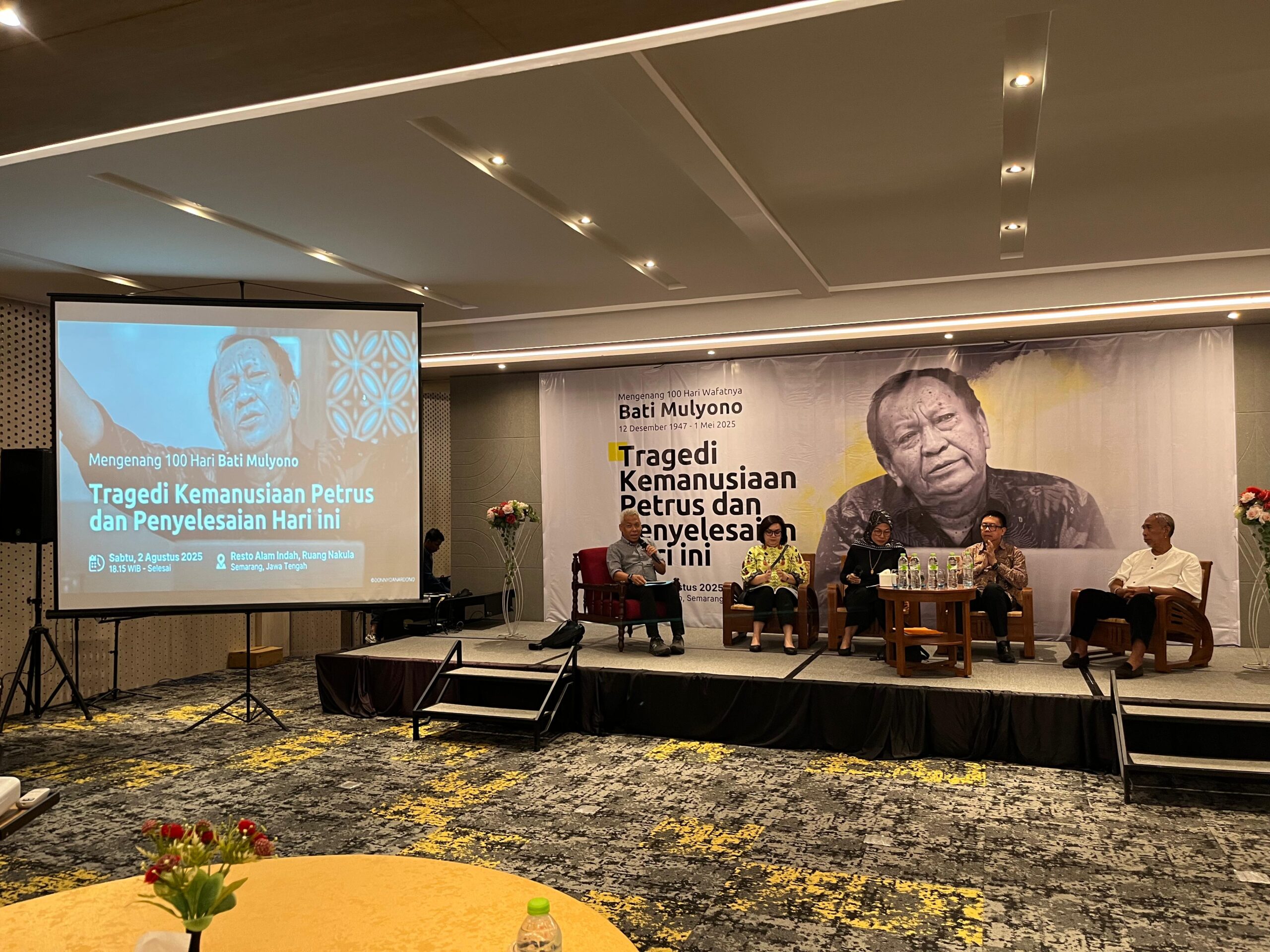 Peluncuran Buku Bati Mulyono: Dari Pelarian ke Pengungkapan Kebenaran Operasi Petrus