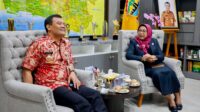 Ketua Pengadilan Tinggi Agama Jateng, Rokhanah, dan jajaran, saat beraudiensi dengan Gubernur Jawa Tengah, Ahmad Luthfi di ruang kerja Gubernur