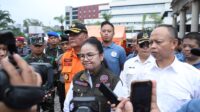 Wali Kota Semarang Agustina saat memberikan keterangan kepada awak media selepas acara apel. (dok Pemkot Semarang)