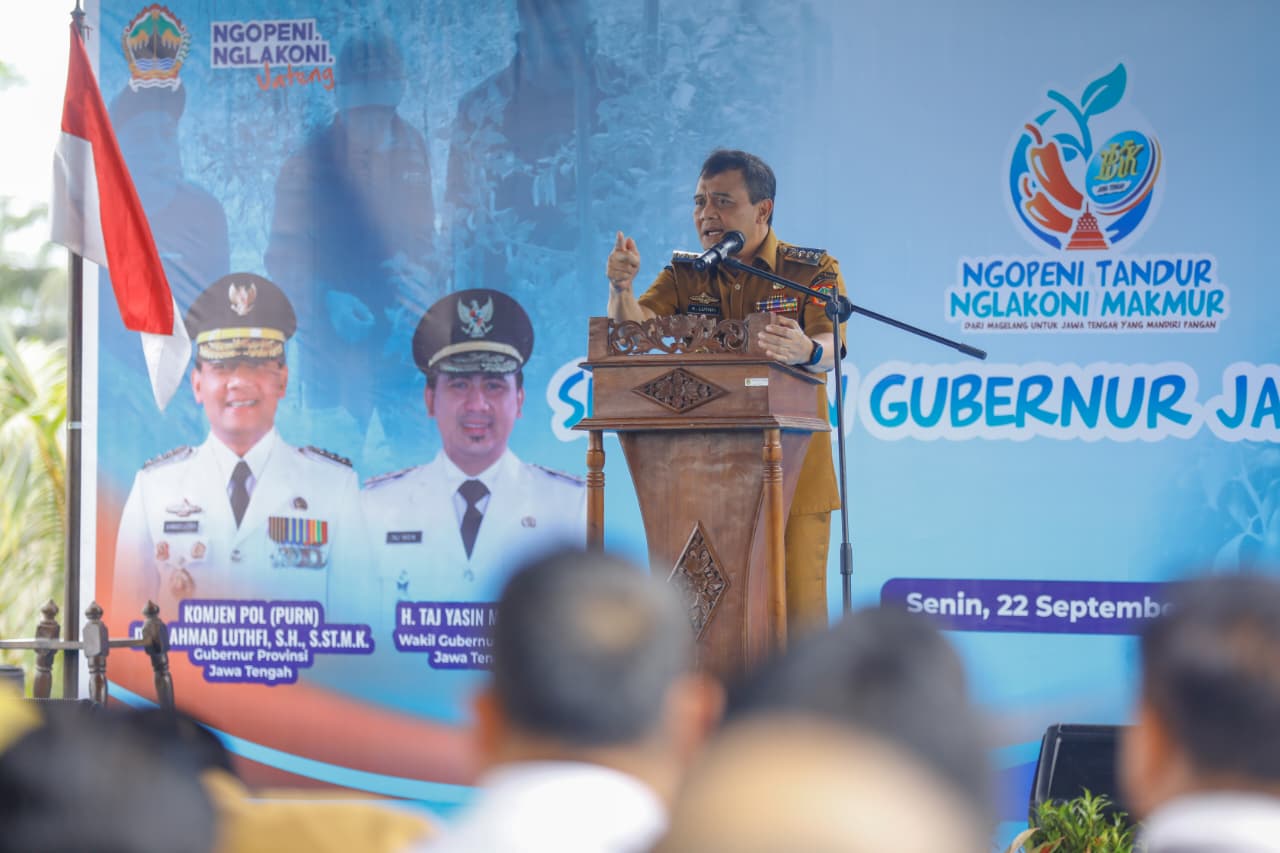 Gubernur Jawa Tengah Ahmad Luthfi menyampaikan perlunya pendampingan aparat penegak hukum dalam pengelolaan dana desa. (dok Pemprov Jateng)