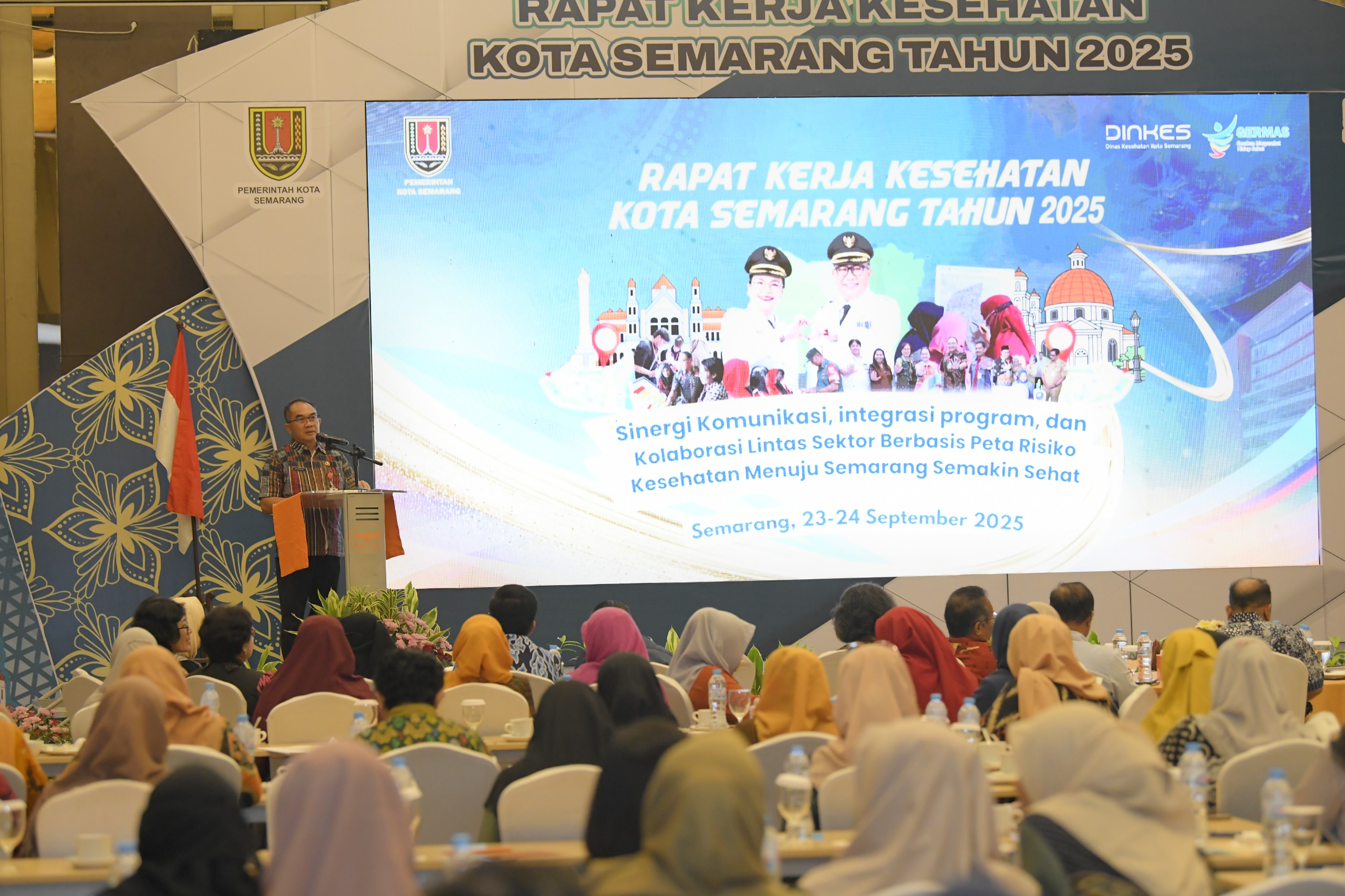 Penjabat Sekretaris Daerah Kota Semarang, Budi Prakosa dalam Rapat Kerja Kesehatan (Rakerkes) Kota Semarang 2025. (dok Pemkot Semarang)