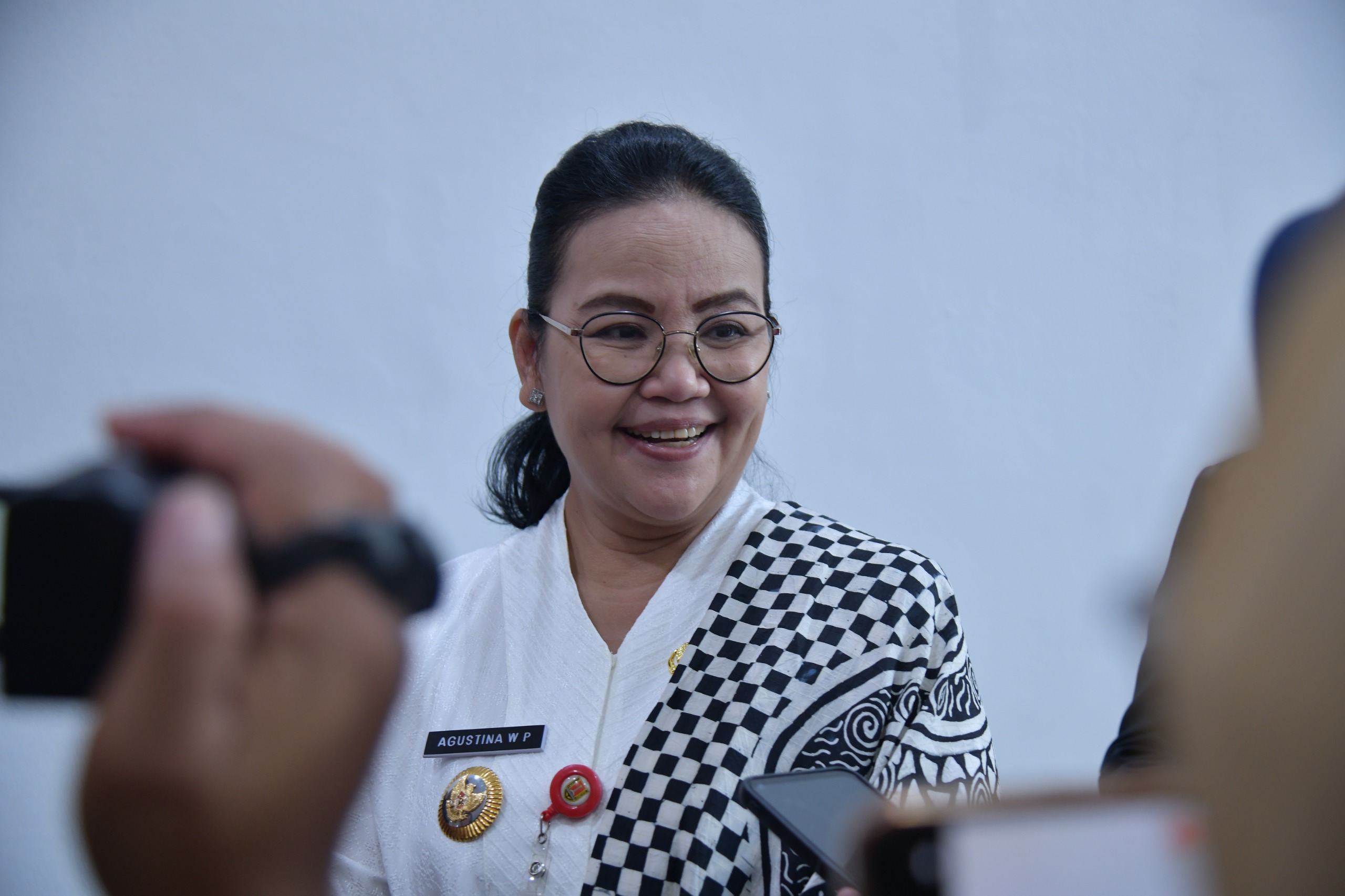 Wali Kota Semarang Agustina Wilujeng saat wawancara di Balai Kota Semarang. (dok Pemkot Semarang)