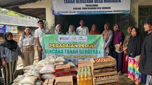 PT Pegadaian Kanwil XI Semarang Salurkan Bantuan Bencana ke Desa Maribaya Purbalingga Area Purwokerto