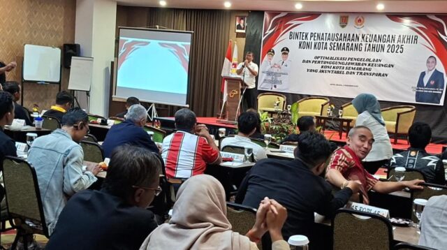 KONI Semarang gelar Bintek Keuangan 2025 untuk tingkatkan transparansi, kepatuhan pajak, dan kesiapan menghadapi Porprov Jateng 2026.