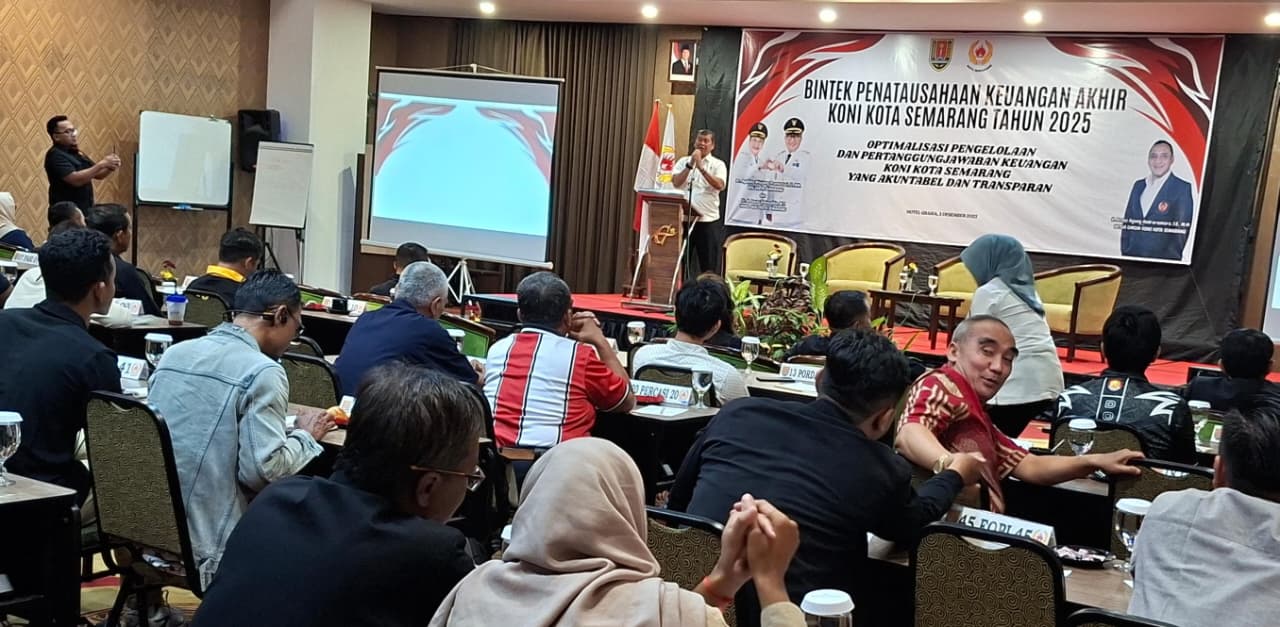 KONI Semarang gelar Bintek Keuangan 2025 untuk tingkatkan transparansi, kepatuhan pajak, dan kesiapan menghadapi Porprov Jateng 2026.