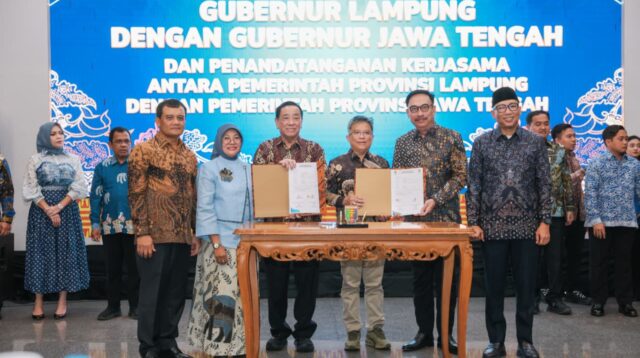 Pemprov Jateng–Lampung Teken 11 Kerja Sama Lintas Sektor Senilai Rp 832,3 Miliar per Tahun