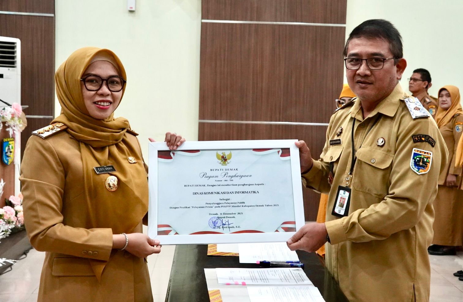 Bupati Demak Berikan Apresiasi pada Perangkat Daerah Berpredikat Terbaik