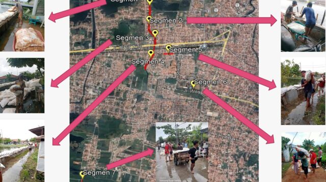 Tangani Banjir dan Rob, Pemkot Pekalongan Pasang Tanggul Darurat Sandbag di Sejumlah Titik