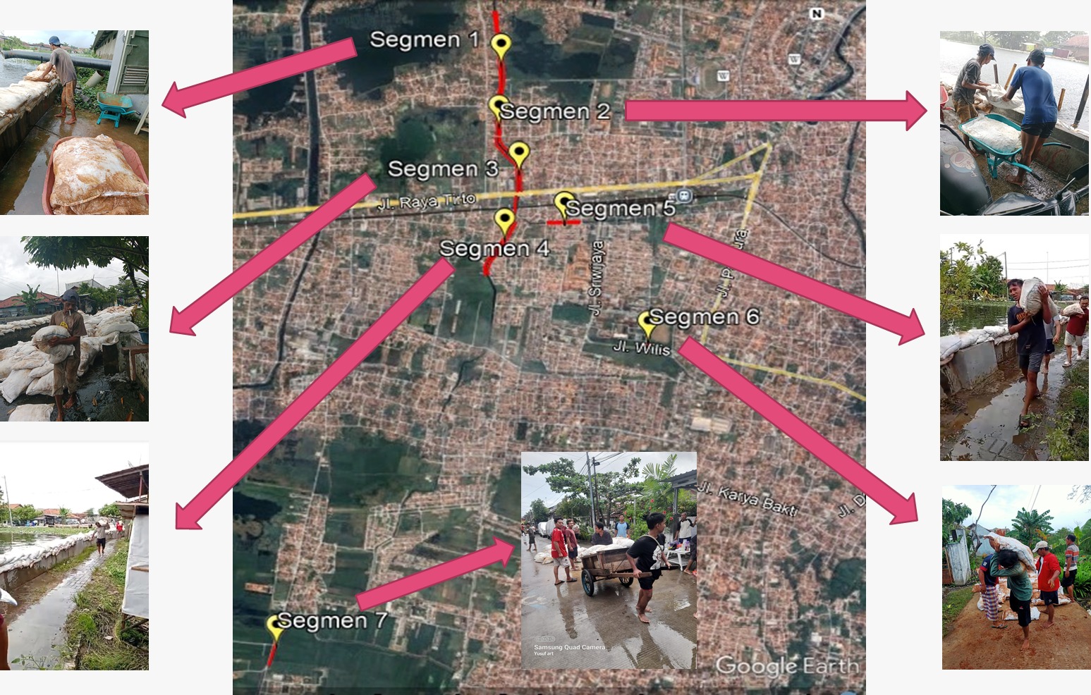 Tangani Banjir dan Rob, Pemkot Pekalongan Pasang Tanggul Darurat Sandbag di Sejumlah Titik