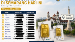 Update Harga Emas Antam di Semarang Hari Ini, Kamis 30 April 2026, Turun Rp 15 Ribu