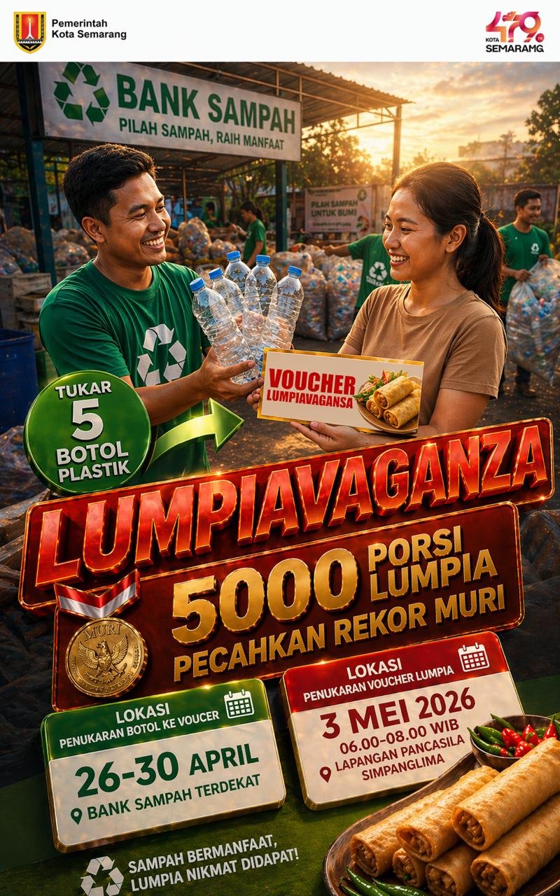 Tukar Botol Jadi Lumpia, Inovasi Pemkot Semarang Sambut HUT ke-479