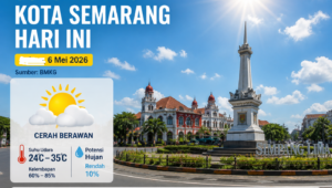 Prakiraan Cuaca Semarang Hari Ini, 6 Mei 2026: Cerah Berawan, Waspada Suhu Ekstrem