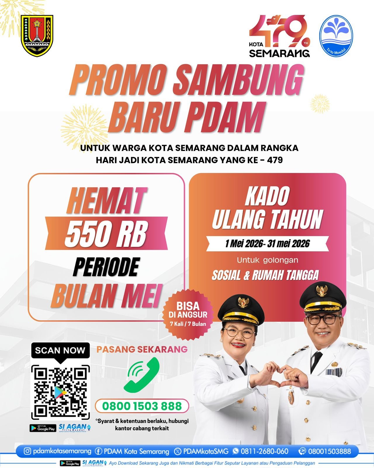 Diskon Besar! Pasang PDAM di Semarang Kini Lebih Hemat hingga Rp550 Ribu