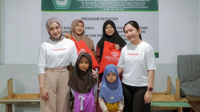 Immoderma dan Linda Mariani Berbagi untuk Anak Ponpes Anwariyah Hasaniyah, Wujudkan “Cantik dari Hati”