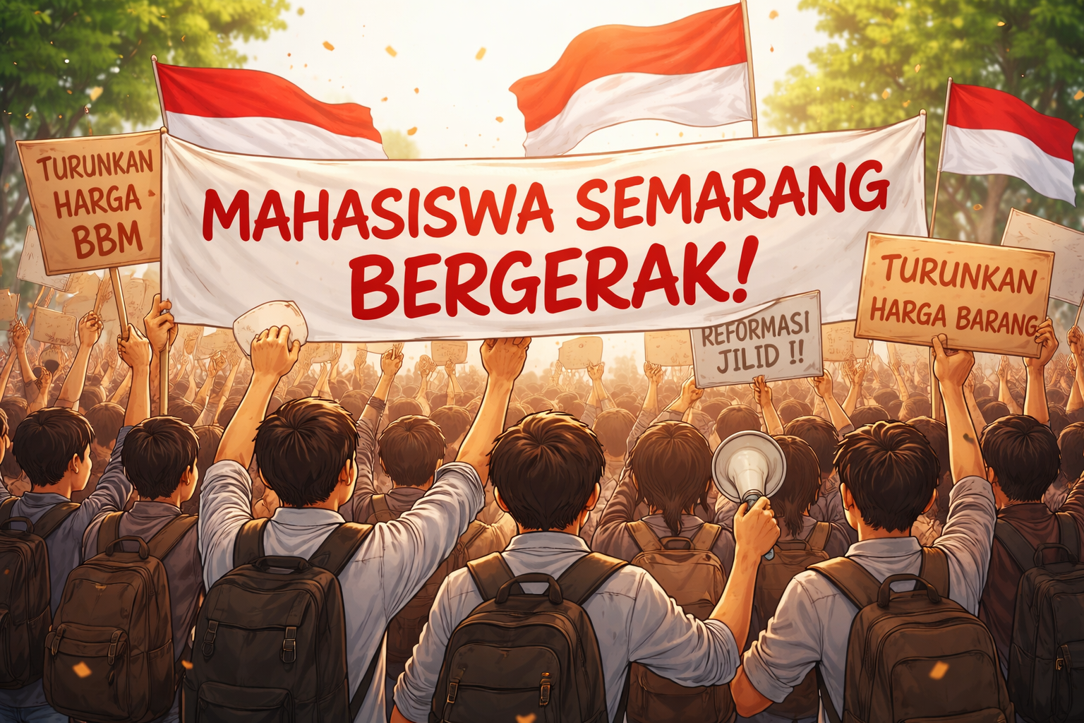 Mahasiswa Semarang Gelar Aksi Reformasi Jilid II di Gubernuran Hari Ini