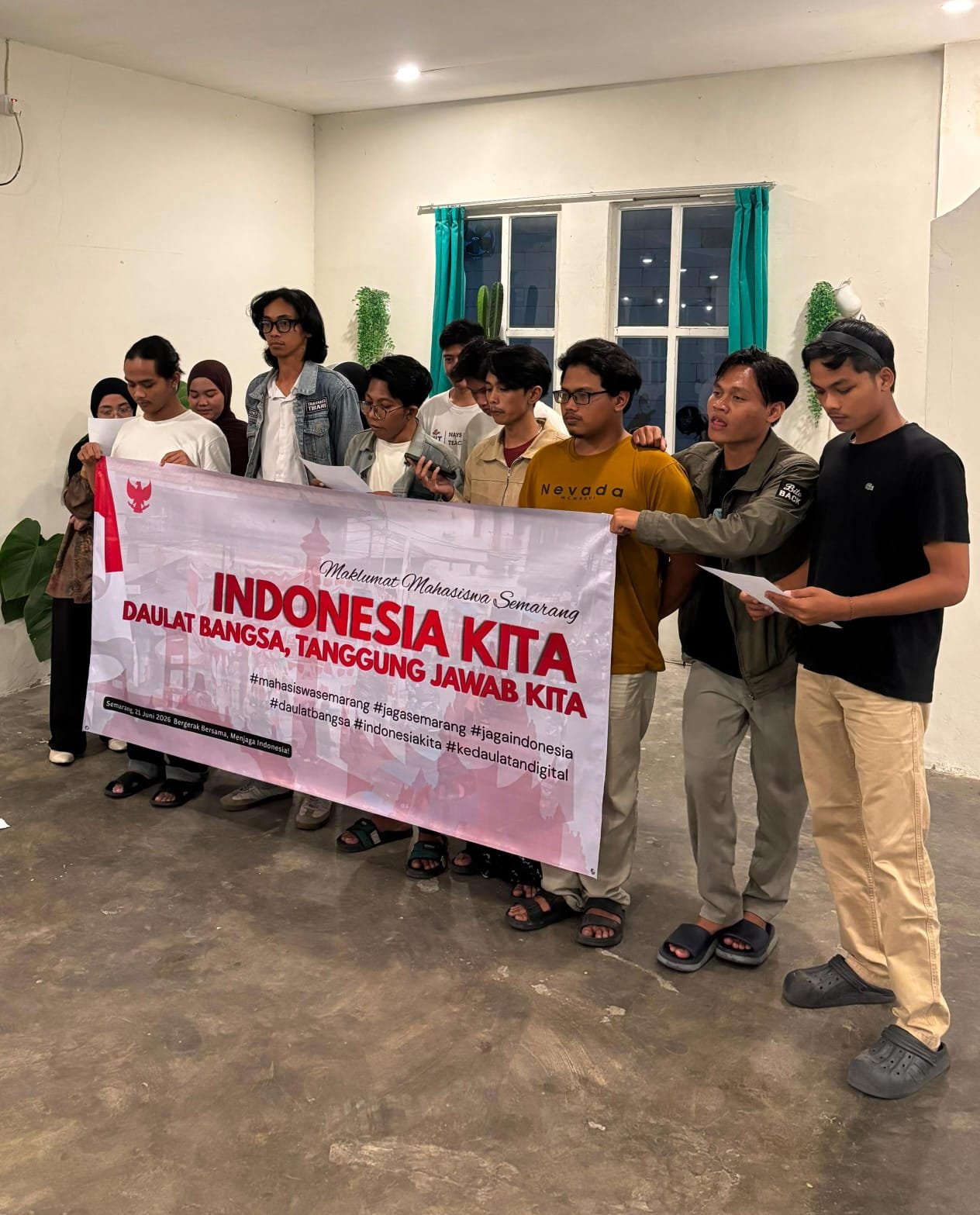 Mahasiswa Semarang Deklarasi Jaga Kedaulatan, Kawal Kebijakan Pemerintah