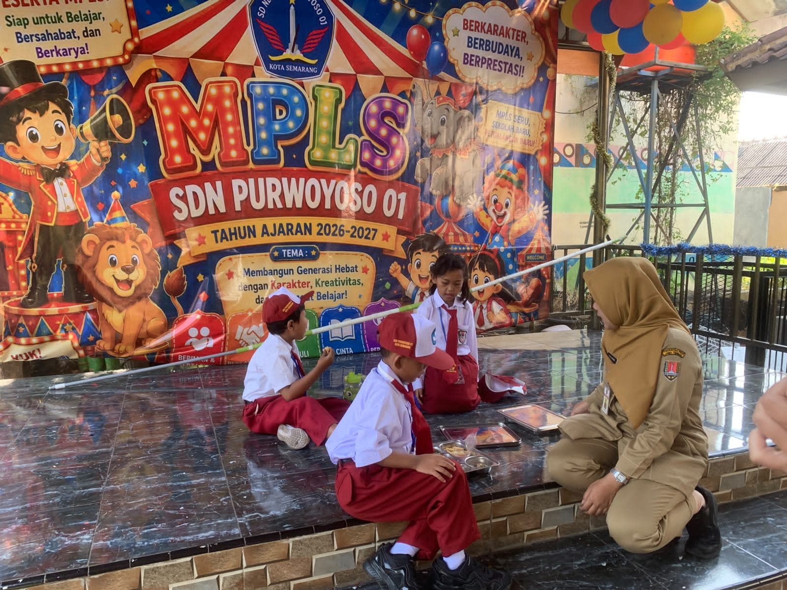 Sambut 3 Murid Baru, MPLS SDN Purwoyoso 01 Tetap Digelar Meriah