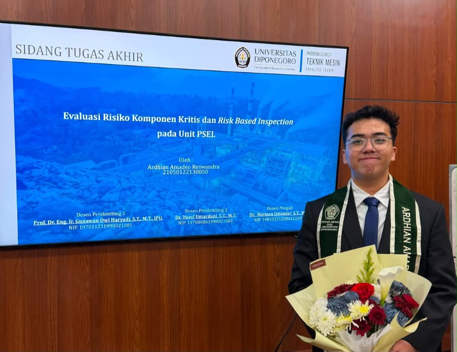 Mahasiswa Teknik Mesin Undip Lulus Cumlaude, Tawarkan Solusi Cegah Kerugian PSEL Mahasiswa Teknik Mesin Undip Lulus Cumlaude, Tawarkan Solusi Cegah Kerugian PSEL