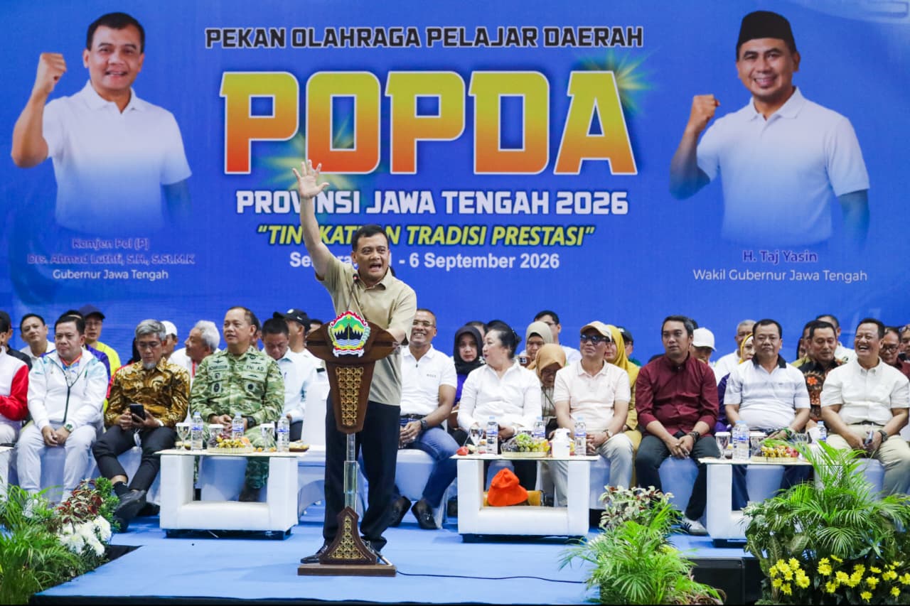 7.515 Atlet Pelajar Bertarung di Popda Jateng 2026, Ahmad Luthfi Serukan Sportivitas 7.515 Atlet Pelajar Bertarung di Popda Jateng 2026, Ahmad Luthfi Serukan Sportivitas